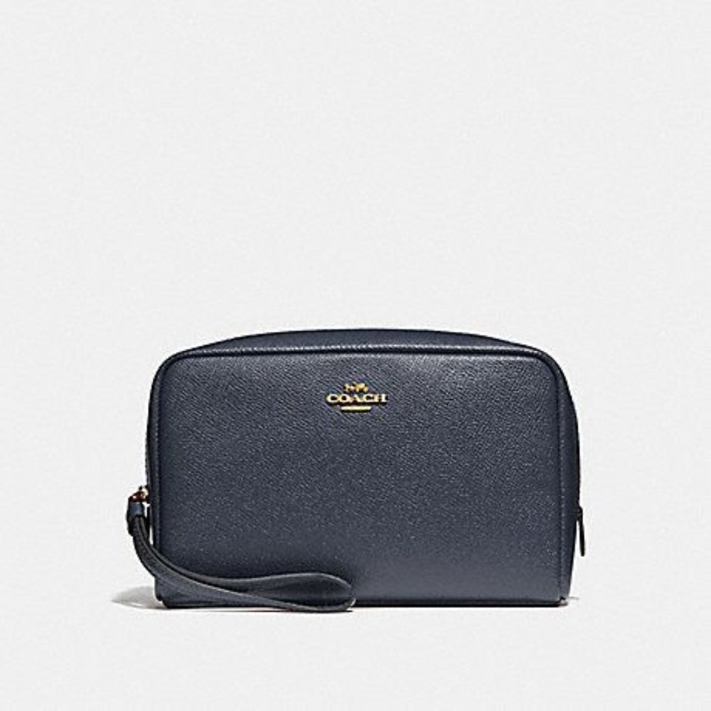 COACH F24797 BOXY COSMETIC CASE IN MIDNIGHT/GOLD